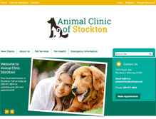 Tablet Screenshot of animalclinicstockton.com
